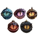 Adorno de Navidad de ojo de dragón, adornos de dragón 2D para árbol de Navidad, adorno de árbol de Navidad de fantasía, perfecto para decoración navideña y regalo de Navidad para los amantes de la