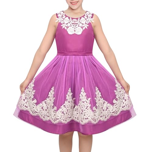 Image of Sunny Fashion Girls Dress Shinning Sequins Beige Tulle Layers Wedding Pageant