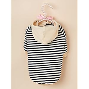 QWINEE-Dog-Hoodie-Striped-Dog-Warm-Cold-Weather-Sweatshirt-Dog-Clothes-for-Cat-Kitty-Puppy-Small-Dogs-Dark-Blue-S - Cucciolini Doodles   QWINEE-Dog-Hoodie-Striped-Dog-Warm-Cold-Weather-Sweatshirt-Dog-Clothes-for-Cat-Kitty-Puppy-Small-Dogs-Dark-Blue-S