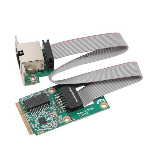 Tarjeta Mini PCIE Gigabit Ethernet, Tarjeta de Red Half Duplex Completa 10 100 1000Mbps, Tarjeta Nic LAN RJ45 para Convertidor de Adaptador LAN VLAN para PC de Escritorio