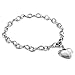 Women's Stainless Steel Polished Heart Charm Bracelet - 7.5"