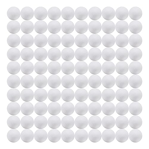 Crafjie Craft Foam Balls 108-Pack 1 Inch in Diameter Polystyrene for DIY Arts and Crafts Ornaments Smooth Polystyrene Foam Balls for Decoration Household Projects White