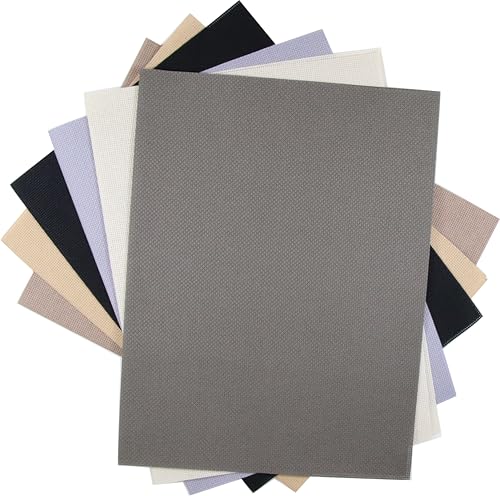 Image of KCS 6 pc of 12 inch x 18 inch (30cmx45cm) Counted Cotton Aida Cloth Cross Stitch Fabric (16CT-K)