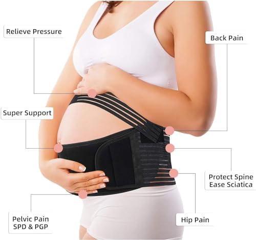 Faja de embarazo soporte abdominal y lumbar ajustable miniatura 2