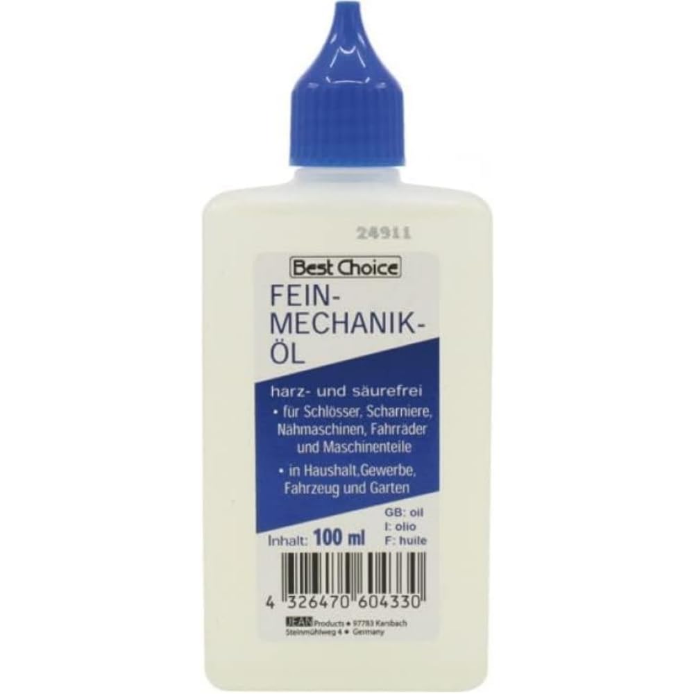 Osma 100 ml Precision Mechanics Oil, Universal, High Viscosity, Odourless, Ideal for Fine Mechanical Components, Hinges, Doors, Windows, Electric Razors