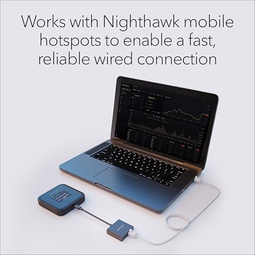 Image of NETGEAR Nighthawk USB-C to Ethernet Adapter with 60W Passthrough Charging (USB2ETH) - Fast Wired Gigabit Ethernet - Universally Compatible with Nighthawk Mobile Hotspots, Laptops, Tablets & More