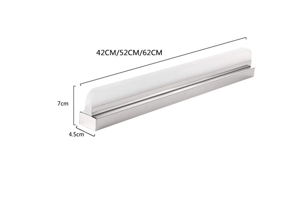Apliques de Pared para baño Acabado Cromado Blanco frío Blanco cálido Impermeable IP44 Lámpara LED para Espejo de baño 9 W con Interruptor Luces LED para Espejo de Maquillaje