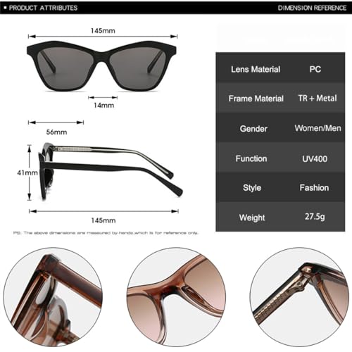 Polygon Cat Eye Women Sunglasses Retro Gradient Shades UV400 Men Double Color Sun Glasses3