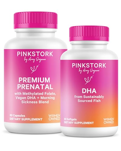 Pink Stork Premium Prenatal Duo: Premium Prenatal + Prenatal Probiotics