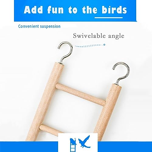 Lwingflyer N-NPT-3PCS Natural Wooden Bird Ladder Birdie Basics Perch thumb #2