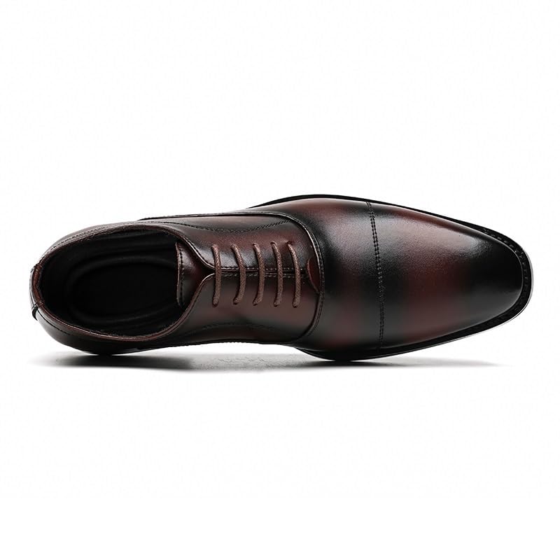 Men Formal Shoes Genuine Leather Fashion Lace Up Classic Business Party Wedding Rubber Sole Slip Casual Wedding Breathable3