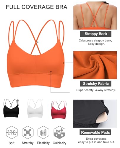 Image of MotoRun Bralettes for Women, Strappy Sports Bra Push up Bralette Sexy Bras Rave Top