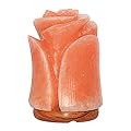 Spantik Beautiful Flower Shape Himalayan Salt Lamp | Authentic and Hand Carved Himalayan Salt | Sourced from Pakistan