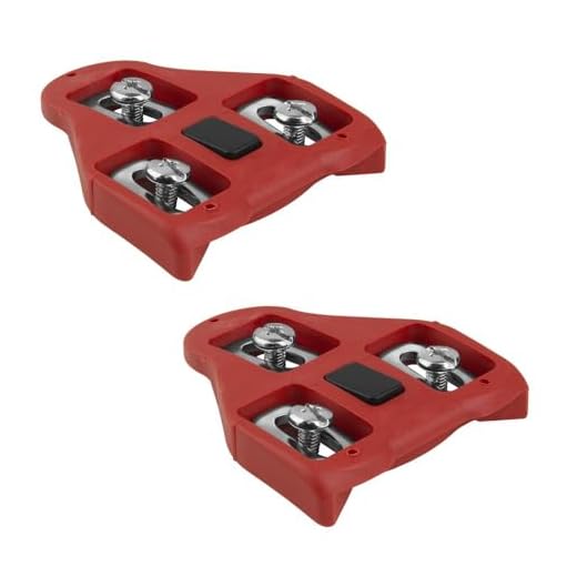 BV Bike Cleats Compatible with Look Delta and Peloton Bike - Adjustable 9 Degree Float System for Ultimate Stability and Power Transfer - Durable Red Metal Cleats for Road and Indoor Cycling Shoes