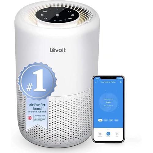LEVOIT Smart HEPA Air Purifier for Bedroom Home 70m², Alexa & APP Control with Timer, Filter with Quiet Sleep Mode, Air Freshener, Remove Allergens for Dust Odour Pollen Smoke, Gift, Wifi, Core 200S