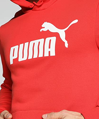 Image of Puma Cotton Men Ess Big Logo Hooded Neck Hoodie Fl (S) Mineral