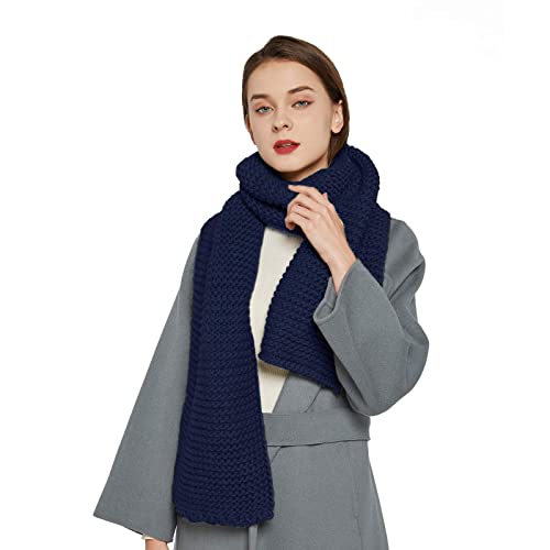 Surblue Winter Chunky Knit Scarf Warm Thick Wrap Pattern Long for Men and Women for Outdoors3