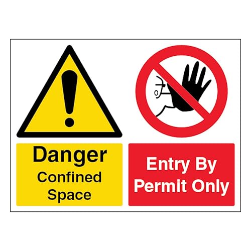Panneau de sécurité espace confiné rigide 400x300mm signalisation danger