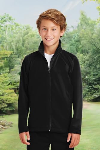 SPORT-TEK Youth Tricot Track Jacket2