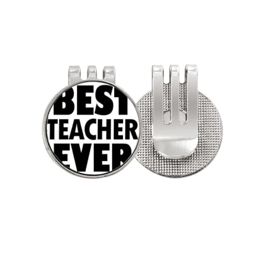 Marqueur de balle de golf accessoire émail sport citation Best Teacher Ever pour putting green