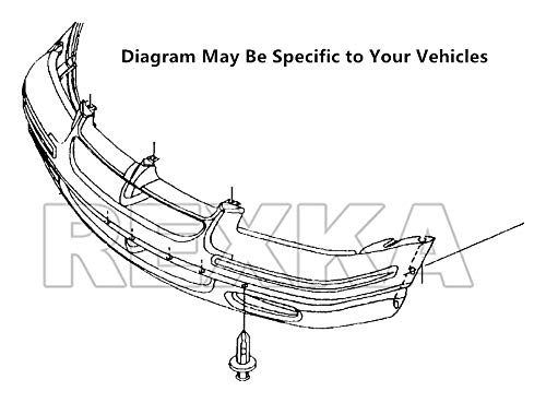 Rexka 40Pcs Bumper Cover Retainer Clips 12Mm Push Pin Compatible With Chrysler 6502625 07-18 Jeep Wrangler & Wrangler Unlimited Jk Dodge Dakota Durango Ram 1500 2500 3500 4500 5500 Gm 10140480 #TOP5