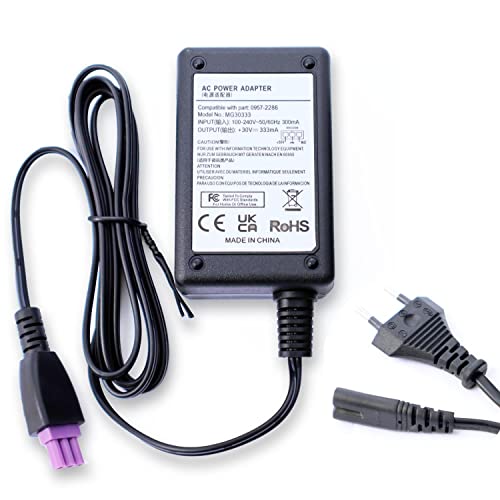 ENJOY-UNIQUE AC Chargeur Adaptateur Secteur d'alimentation 30v Compatible avec imprimante HP Officejet J110 J510K J611, Deskjet 1000 2516 3055A, Remplace...
