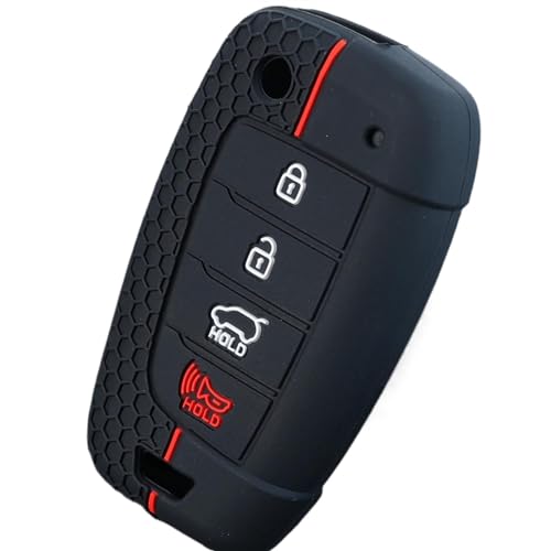 Coques de clés de voiture compatibles avec Hyundai protège télécommande 4 boutons - 5