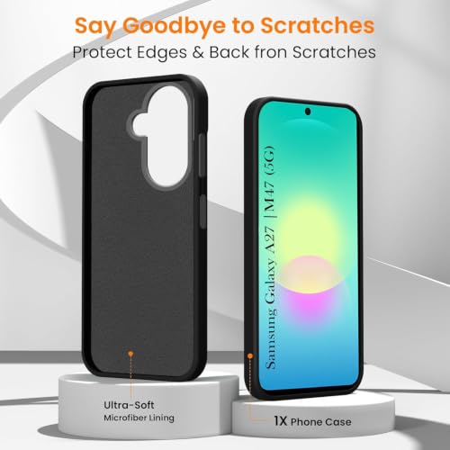 Image of Jkobi Rubberised Back Cover Case for Samsung Galaxy A27 5G | Samsung Galaxy M47 5G (Textured Grip Design | Camera Protection | Slim and Light Weight | Soft Touch and Feel)