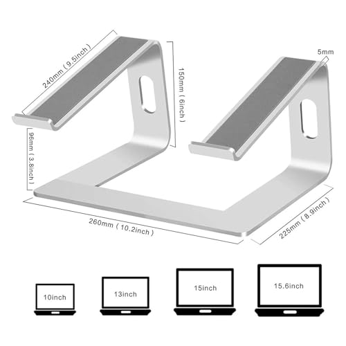 Support ordinateur portable aluminium pour travailler confortablement au bureau