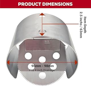 Pest Control Worldwide Rats & Mice Prevention for Drains, Stainless Steel Drain Rat Flap, Non-Return Valve, Rat Blocker for Sewers, fits drains (95-110mm, 4 inch)