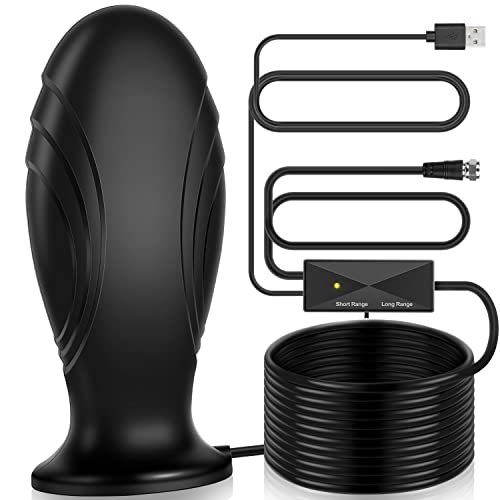 2022 Upgraded Amplified Digital HD TV Antenna- Indoor Outdoor TV Antenna Long 320 Miles Range Antenna Support Smart TVs 4K 1080p All TVs - 360Â° Reception Portable Antenna -Smart Amplifer Booster