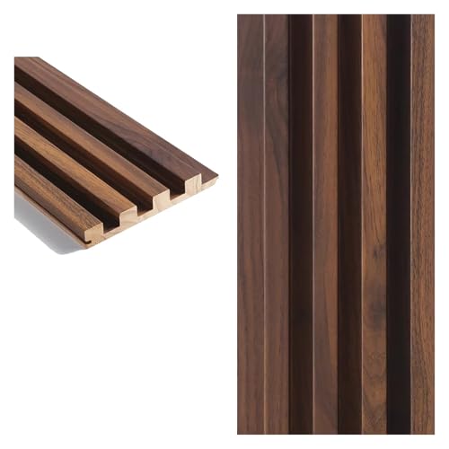Paneles decorativos de madera para pared con listones 2