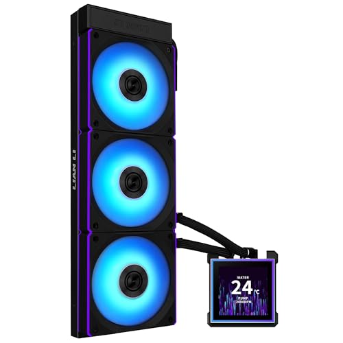 Lian Li HydroShift II LCD-S 360 UNI FAN CL Schwarz | 360 mm AiO-Wasserkühlung mit 3 4 IPS-Display Leistungsstarke Kühlung mit atemberaubender RGB-Beleuchtung