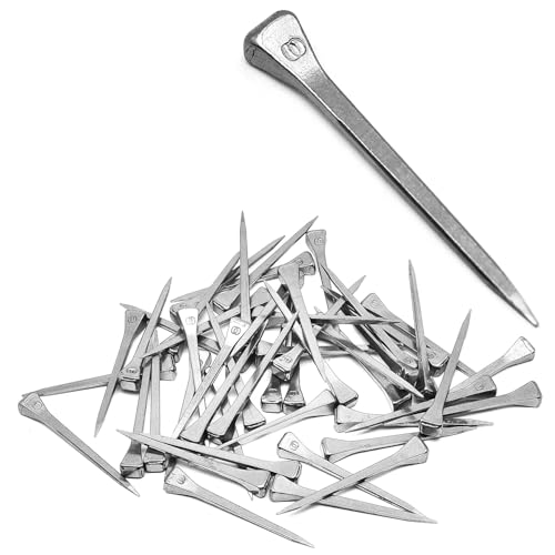Surf turtle E5 Horseshoe Nails 50 Pcs 2 Inches Low Carbon Steel Horse Hoof Nails Horse Training Supplies Tool for Securing Firmly