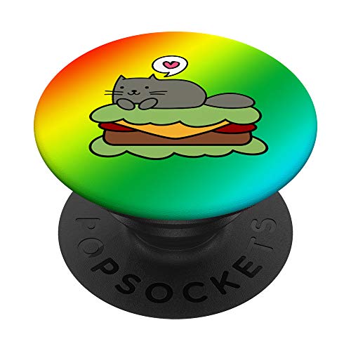Keto Kitty on Bunless Cheeseburger PopSocket