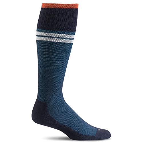 Sockwell Meia de compressão graduada moderada Sportster, azul marinho - M/G