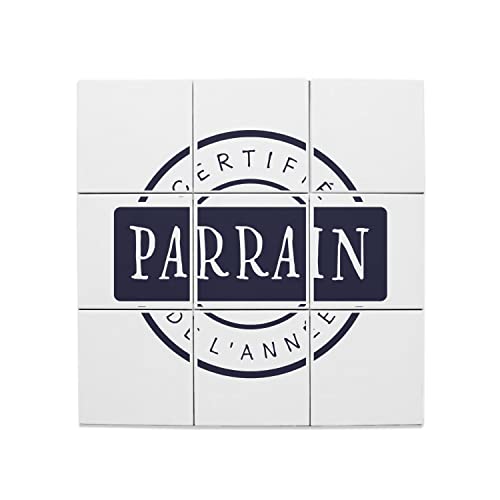 Carreaux Céramique Décoratif 15,2x15,2cm Lot x9 Mural Parrain de l'Année