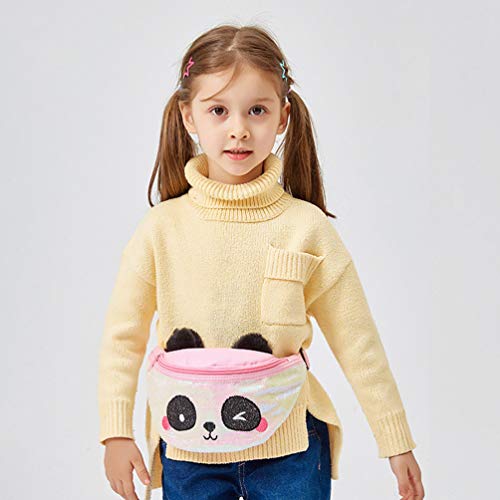 Bolsa de cinto infantil para meninas ABOOFAN bolsa transversal infantil Panda desenho animal cintura