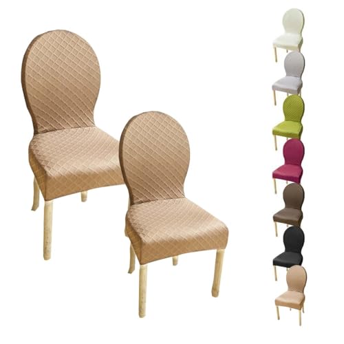 Juego de 6 fundas elásticas ovaladas para sillas de comedor, protectores no universales para sillas grandes y pequeñas para comedor, 2 unidades, 1 pequeño