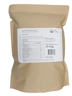 Organic Hard Red Spring Wheat Berries, Whole Grain for Sprouting, Milling, and Cooking, non-GMO (3kg)