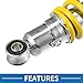 A ABSOPRO Motorcycle Rear Suspension Shock Durable Adjusting 310mm for 50cc 70cc 90cc 125c Most Motorcycles ATV Mopeds Dirt Bikes Race Bike Metal Yellow 1 Pair