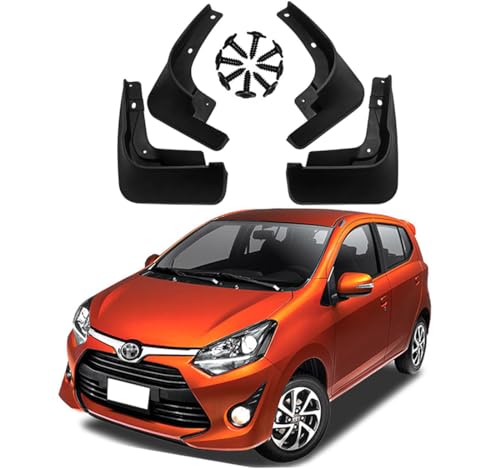 Image of Mud Flaps Mud Guards Fit for Toyota WIGO 2018-2021, Front & Rear Mud Splash Guards Accessories - 4 Pc, Black, LAN-WIGO 18-21