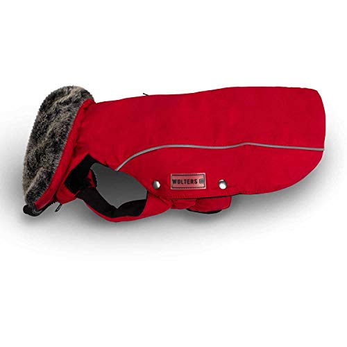 Wolters Amundsen Hundewinterjacke: Schwarz, Wasserdicht, Mit Webpelzkragen – Rückenlänge 46 Cm