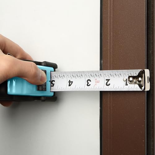 Image of Mr. Pen- Retractable Tape Measure 25 ft, 2 Pack, Sky Blue, Steel Retractable Measuring Tape with Fractions