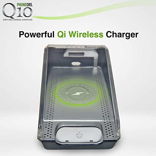 Image of Q10 UV-C Cell Phone Sanitizer with Dryer and Qi Wireless Charging | Cleans, Dries and Charges All Phones