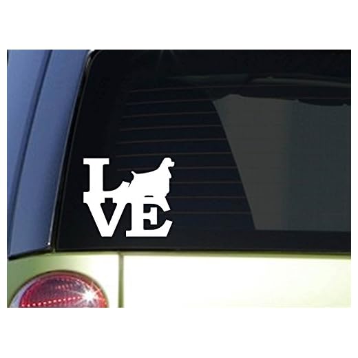 EZ-STIK Cocker Love 6" STICKERF158 Decal Spaniel Dog Bed chew Toy dogfood Treats