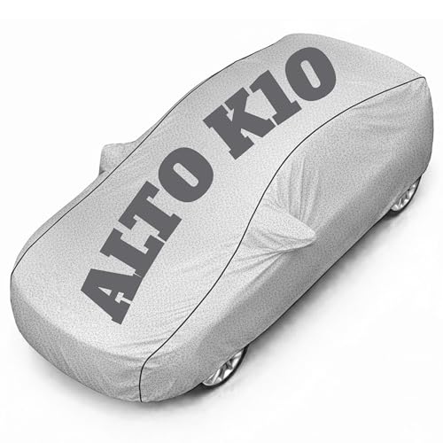 Image of Superior Grade Quality Alto K10 Cover (All Variants) Car Body Cover - 100% Waterproof Custom Fit with Mirror Pockets | Triple-Stitched Elastic Design, Heat Reflective, Anti-Dust, All-Weather