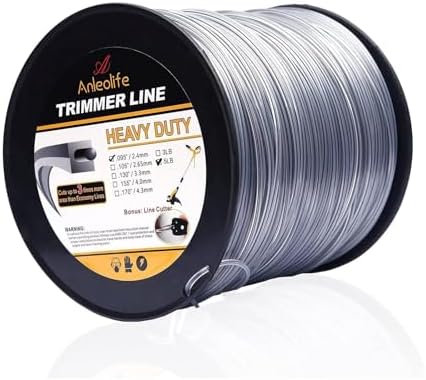 best heavy duty weed eater that will change your gardening game 8 A ANLEOLIFE 5-Pound Heavy Duty Square .095-Inch-by-1280-ft String Trimmer Line in Spool, with Built-in Line Cutter