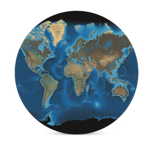 Dessous de verre carte du monde pour apéritif salon convivial