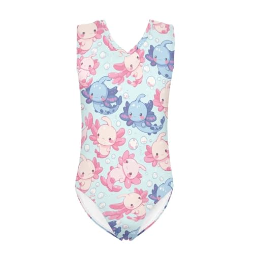 Image of Swimsuits for Girls 3-14 Sleeveless Bathing Suit for Kids Summer One Piece Swimming Suits